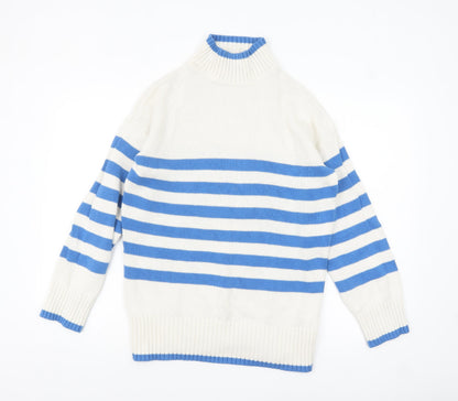 Womens UK Size 10 Nutmeg Blue Pullover Jumper