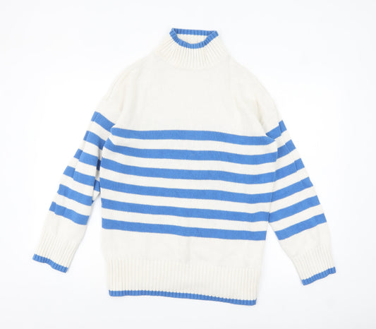Womens UK Size 10 Nutmeg Blue Pullover Jumper
