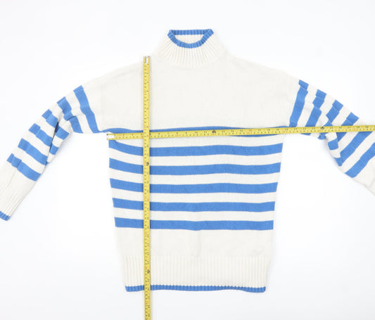 Womens UK Size 10 Nutmeg Blue Pullover Jumper