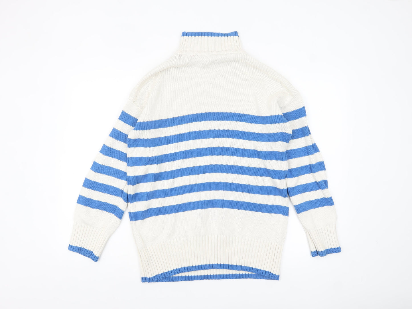 Womens UK Size 10 Nutmeg Blue Pullover Jumper