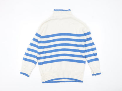 Womens UK Size 10 Nutmeg Blue Pullover Jumper
