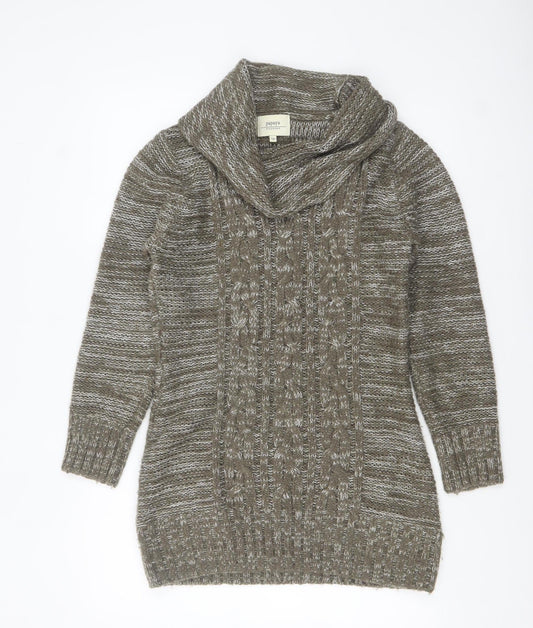 Womens UK Size 12 Papaya Brown Pullover Jumper