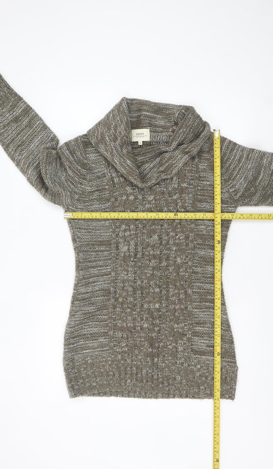 Womens UK Size 12 Papaya Brown Pullover Jumper