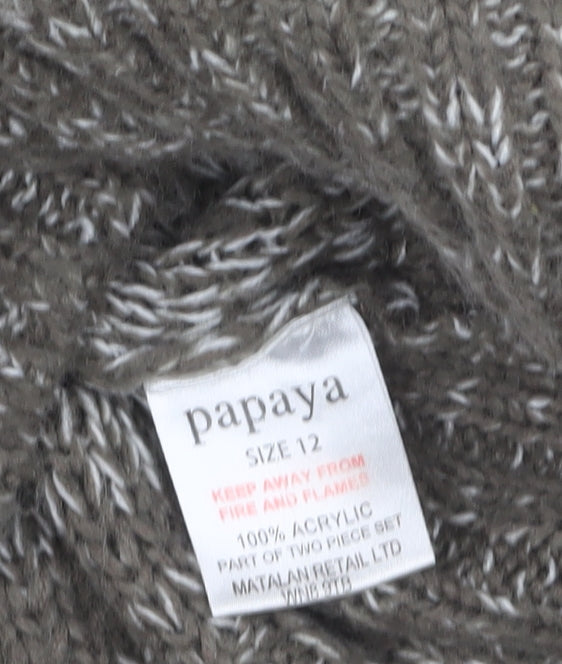 Womens UK Size 12 Papaya Brown Pullover Jumper