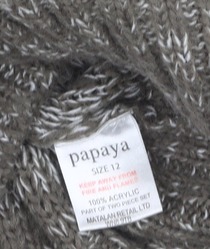Womens UK Size 12 Papaya Brown Pullover Jumper
