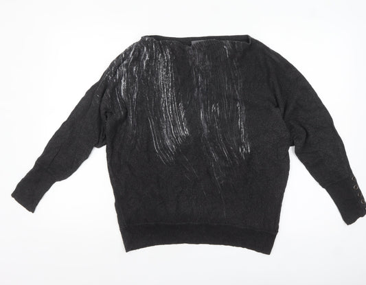 Womens UK Size S Mint Velvet Black Pullover Jumper