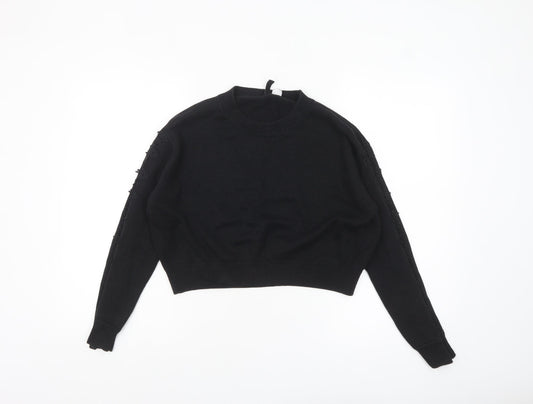 Womens UK Size S H&M Black Pullover Jumper