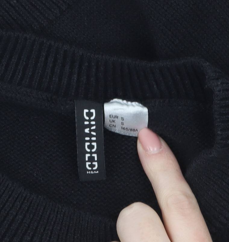 Womens UK Size S H&M Black Pullover Jumper