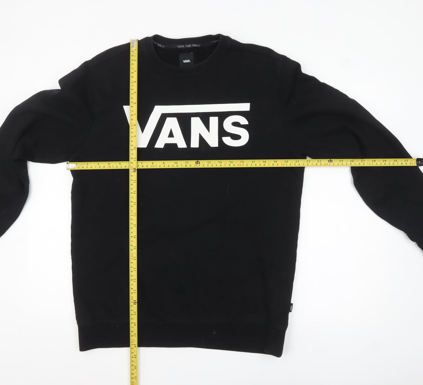 Mens UK Size M VANS Black Pullover Sweatshirt
