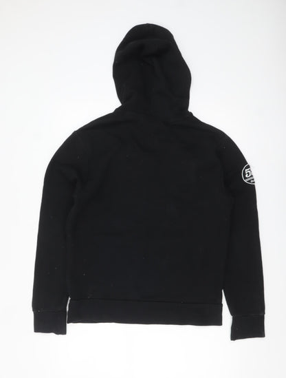 Mens UK Size S QuikFire Black Pullover Hoodie