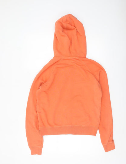 Womens UK Size S Nike Orange Full Zip Hoodie