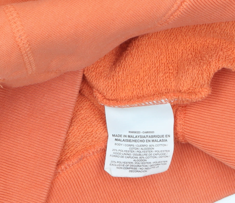 Womens UK Size S Nike Orange Full Zip Hoodie