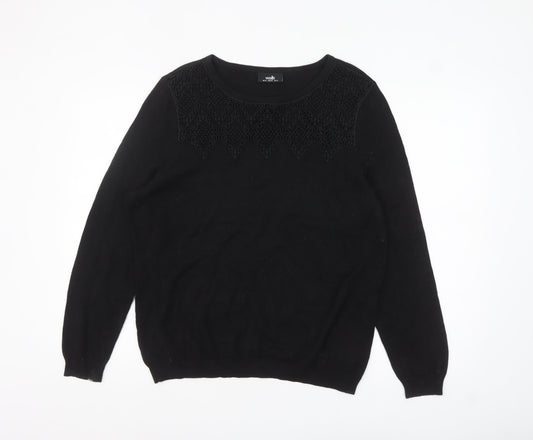 Womens UK Size 18 Wallis Black Pullover Jumper