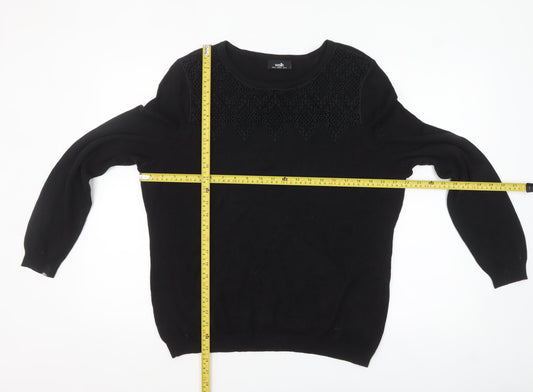 Womens UK Size 18 Wallis Black Pullover Jumper