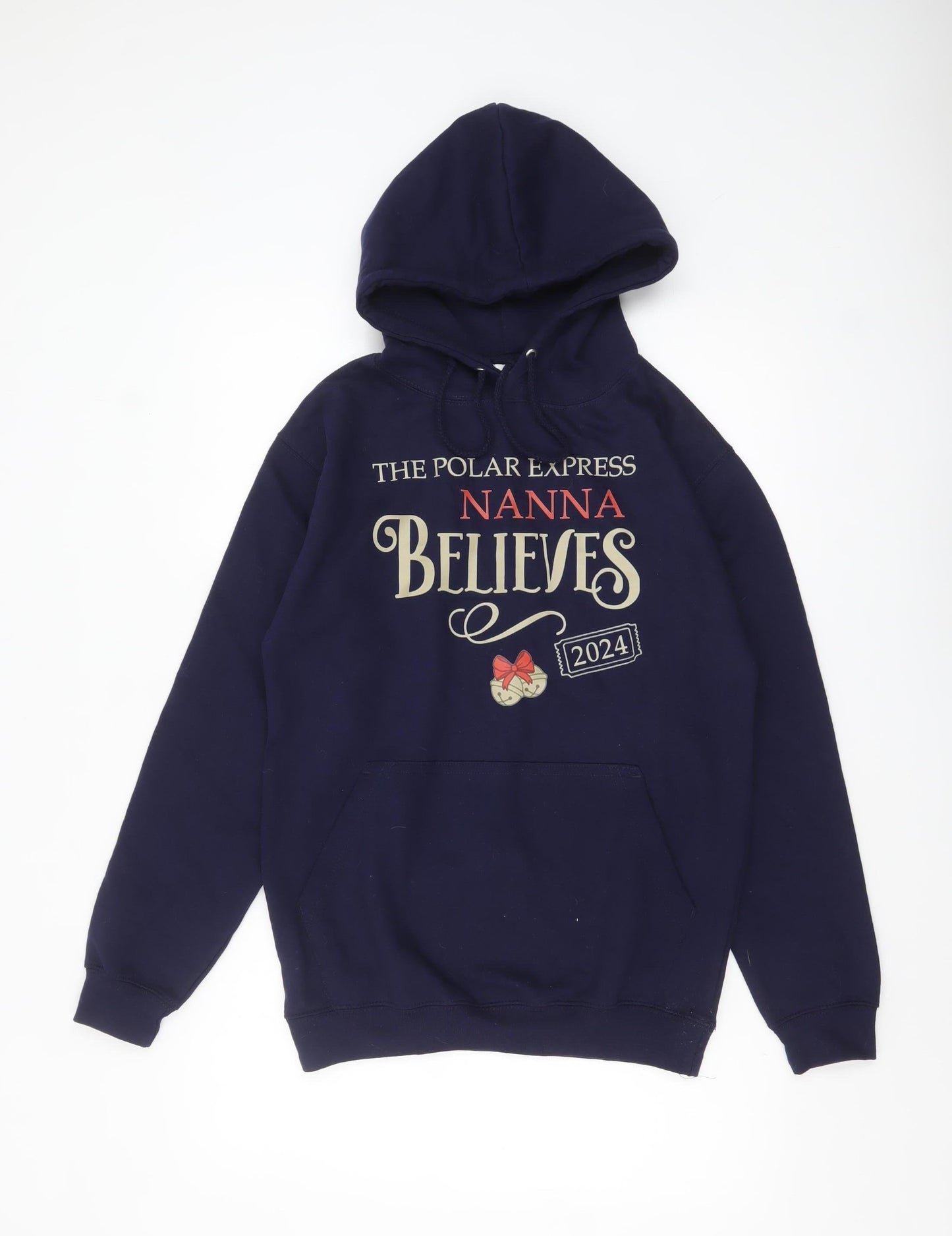 Unisex Adults UK Size S Just Hoods Blue Pullover Hoodie