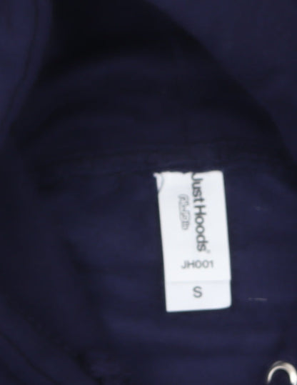 Unisex Adults UK Size S Just Hoods Blue Pullover Hoodie