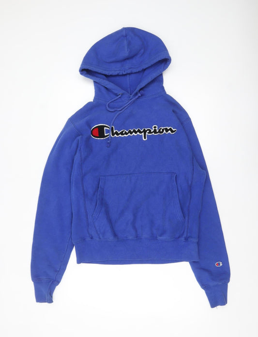 Mens UK Size S Champion Blue Pullover Hoodie