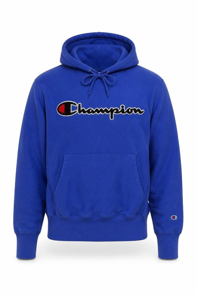 Mens UK Size S Champion Blue Pullover Hoodie