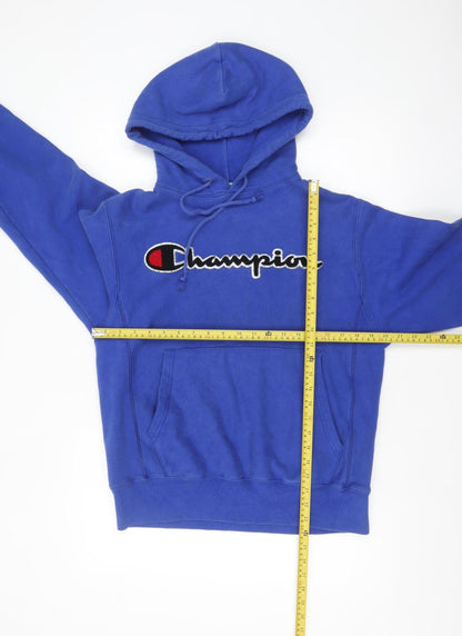 Mens UK Size S Champion Blue Pullover Hoodie