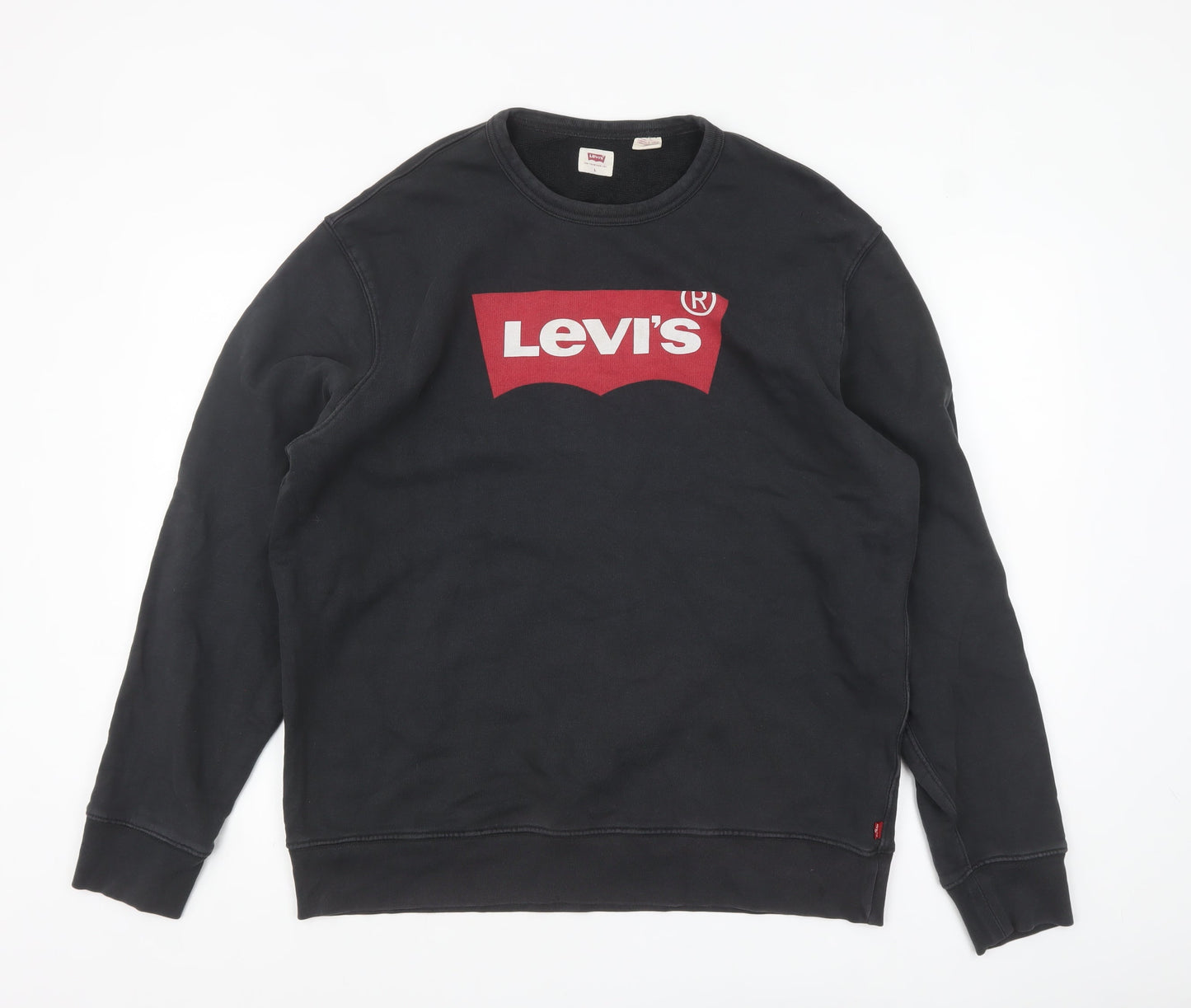 Mens UK Size L Levi's Black Pullover Sweatshirt