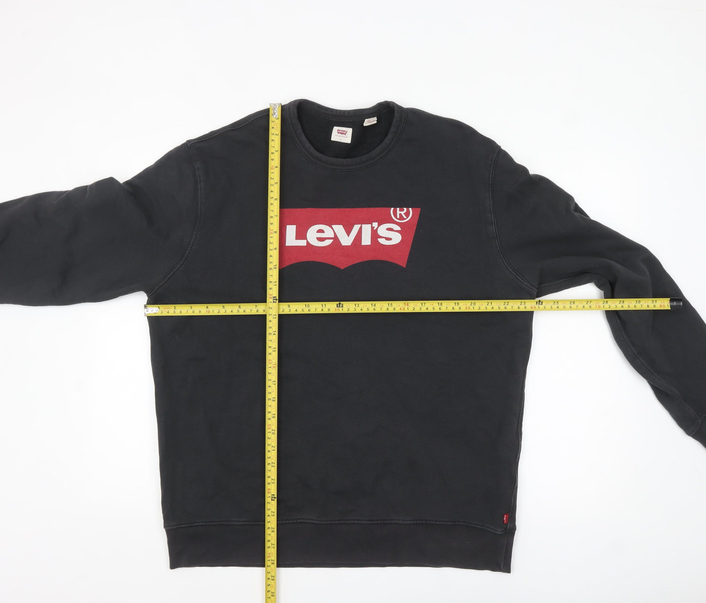Mens UK Size L Levi's Black Pullover Sweatshirt