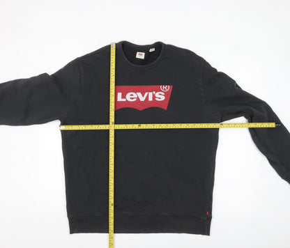 Mens UK Size L Levi's Black Pullover Sweatshirt
