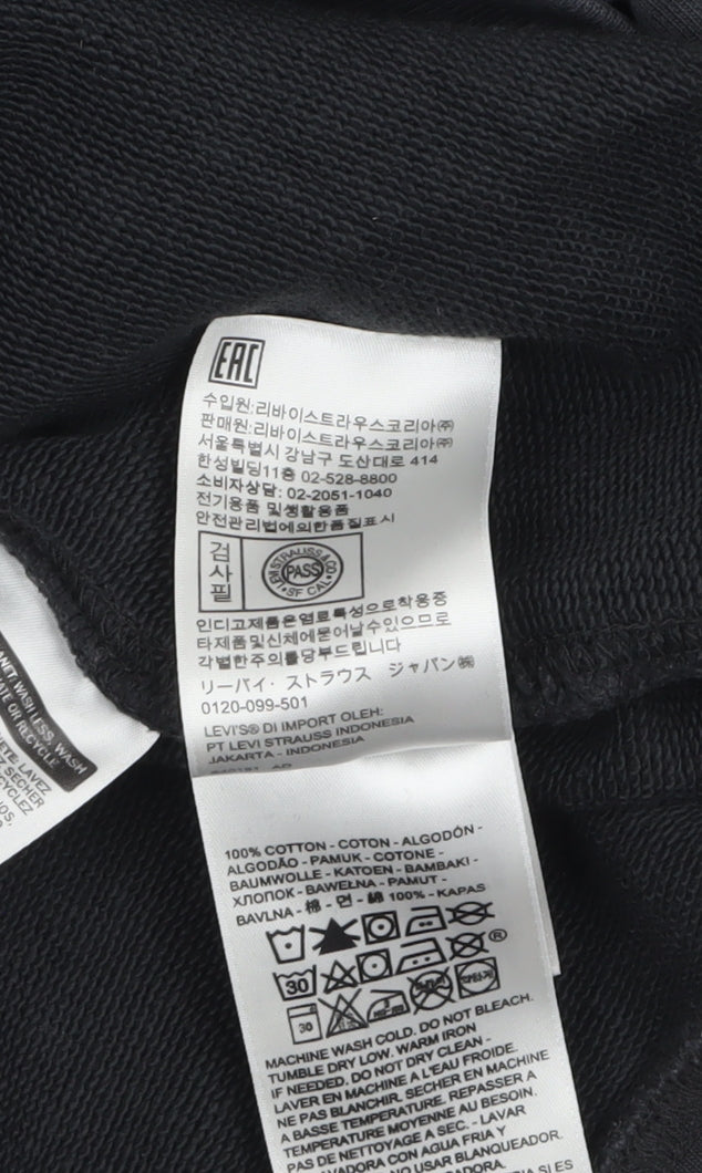 Mens UK Size L Levi's Black Pullover Sweatshirt