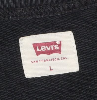 Mens UK Size L Levi's Black Pullover Sweatshirt