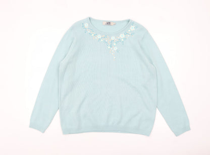 Womens UK Size L Honor Millburn Blue Pullover Jumper
