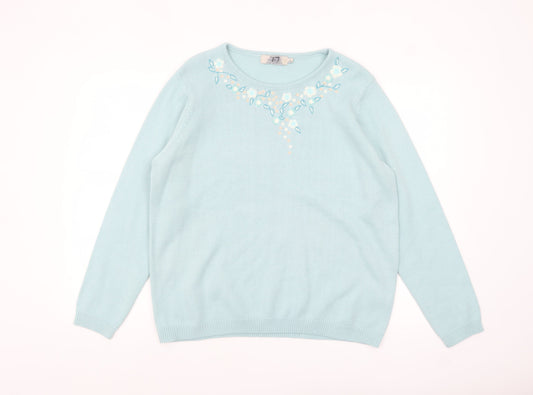 Womens UK Size L Honor Millburn Blue Pullover Jumper