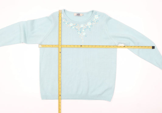 Womens UK Size L Honor Millburn Blue Pullover Jumper