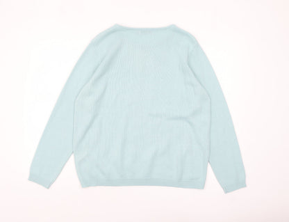 Womens UK Size L Honor Millburn Blue Pullover Jumper