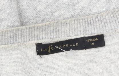 La Chapelle Women’s Grey Bird Print Crew Neck Jumper Size 8