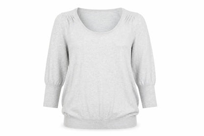 Red Herring Maternity Grey Scoop Neck Cotton Jumper Size 10