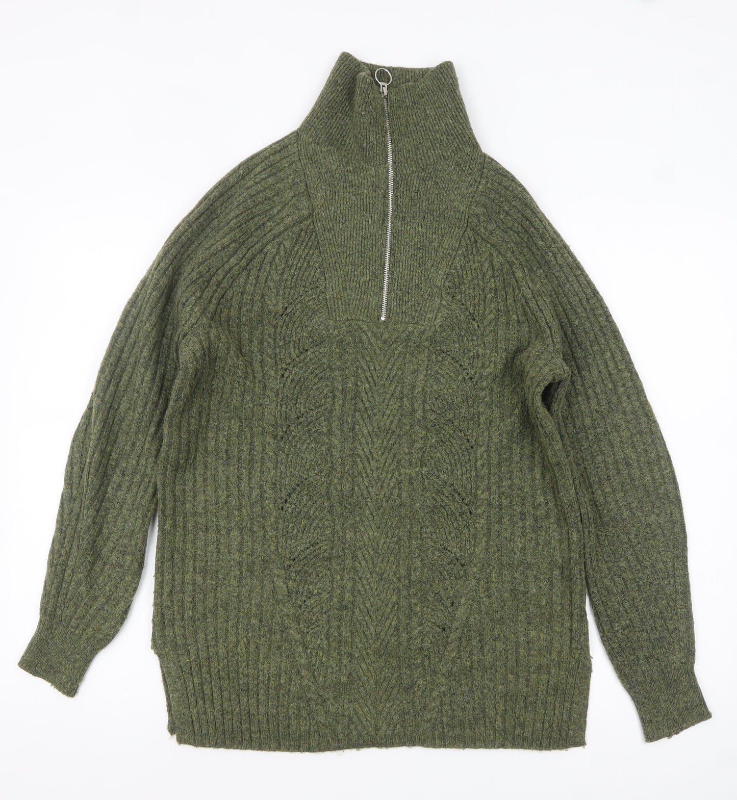 Womens UK Size S Marks and Spencer Green Pullover Jumper