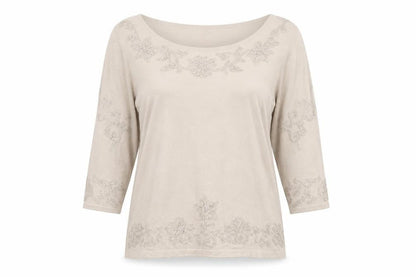 Phase Eight Women Beige Floral Embroidered Jumper Size 16