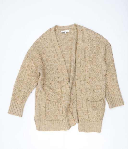 Womens UK Size M NEXT Beige Cardigan Jumper