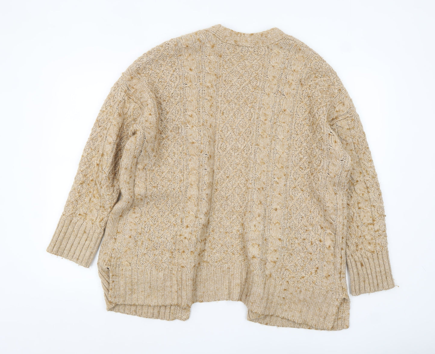Womens UK Size M NEXT Beige Cardigan Jumper