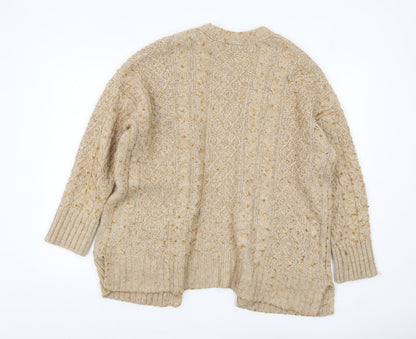 Womens UK Size M NEXT Beige Cardigan Jumper