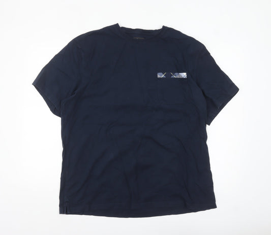 Barbour Men's Blue 2XL Crew Neck Cotton Pocket T-Shirt