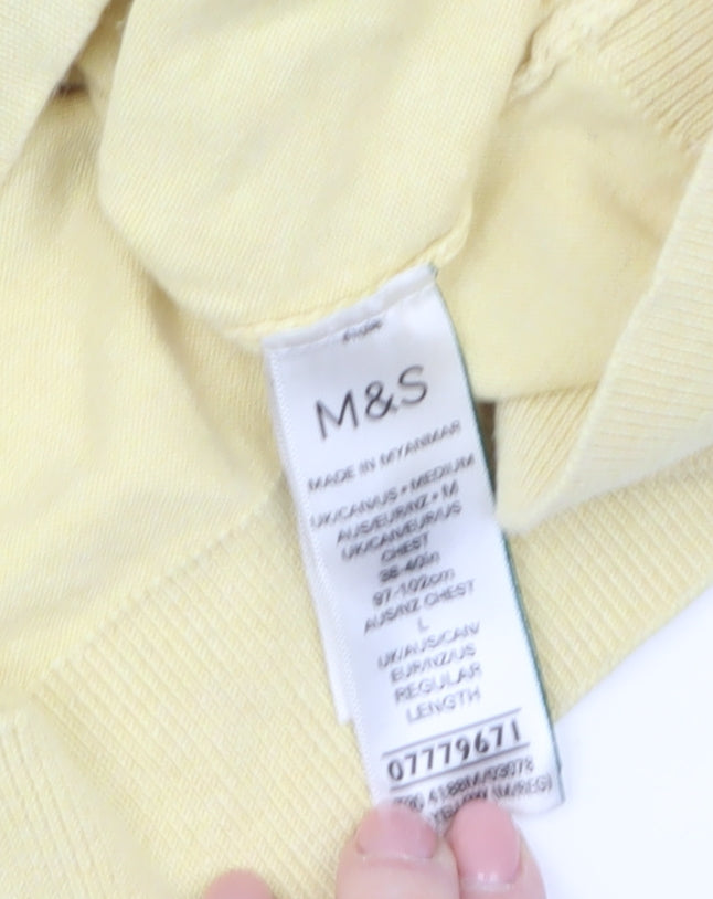 Mens UK Size M Marks and Spencer Cotton Blend Polo Shirt