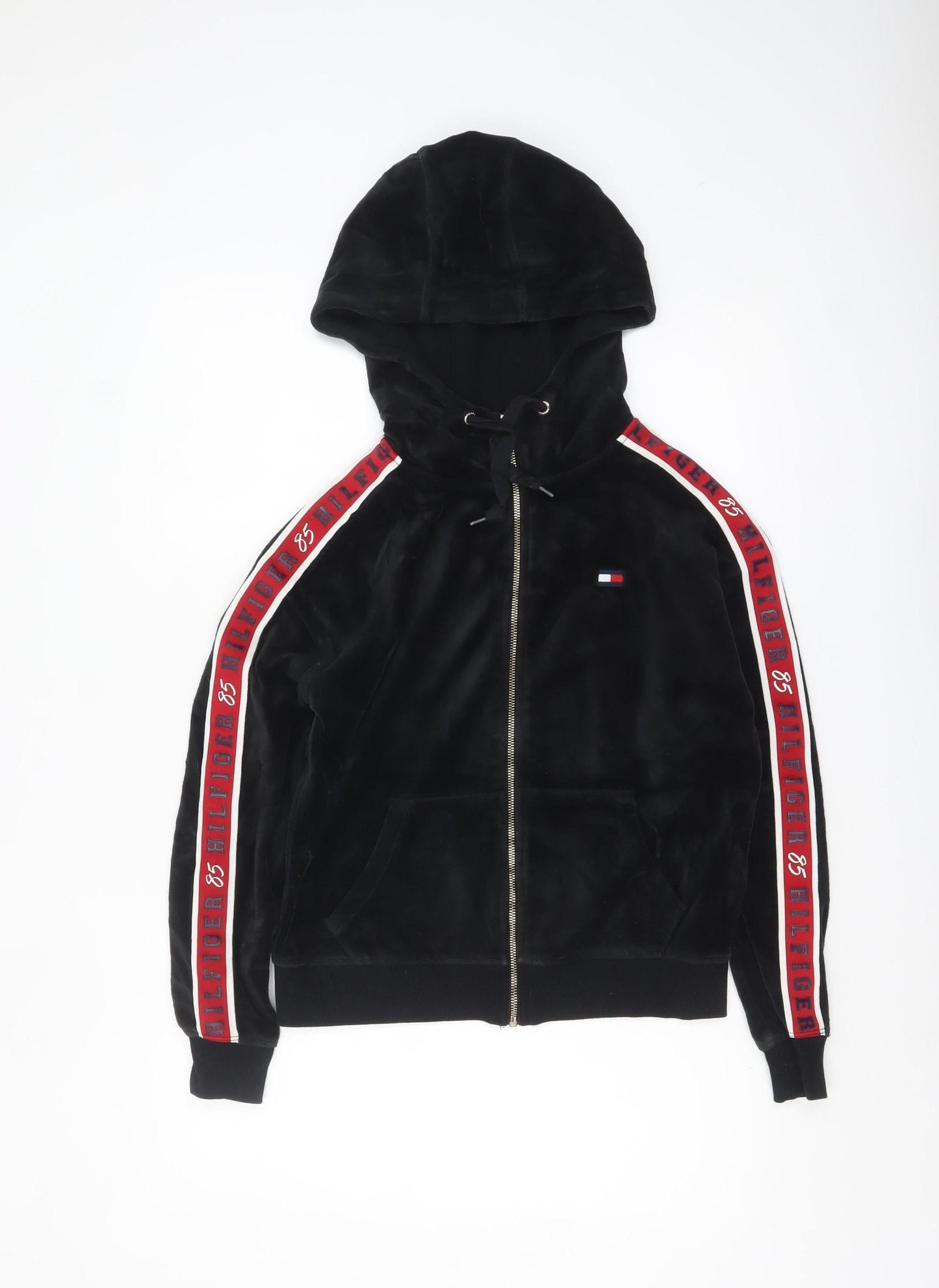 Womens UK Size XS Tommy Hilfiger Black Full Zip Hoodie