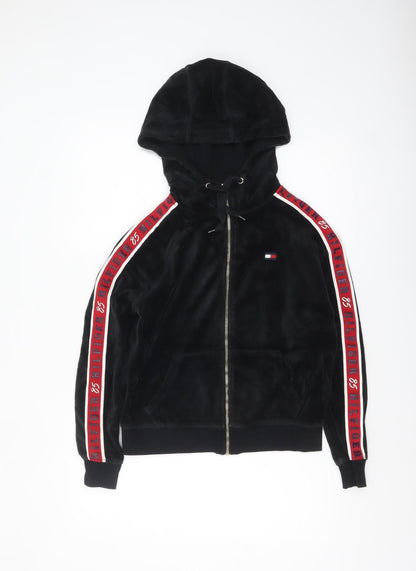 Womens UK Size XS Tommy Hilfiger Black Full Zip Hoodie