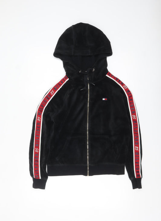 Womens UK Size XS Tommy Hilfiger Black Full Zip Hoodie