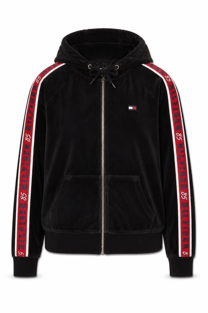Womens UK Size XS Tommy Hilfiger Black Full Zip Hoodie