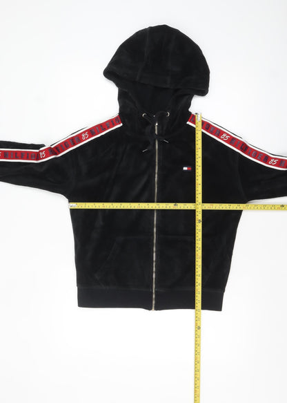 Womens UK Size XS Tommy Hilfiger Black Full Zip Hoodie
