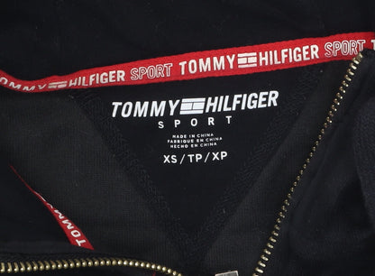 Womens UK Size XS Tommy Hilfiger Black Full Zip Hoodie
