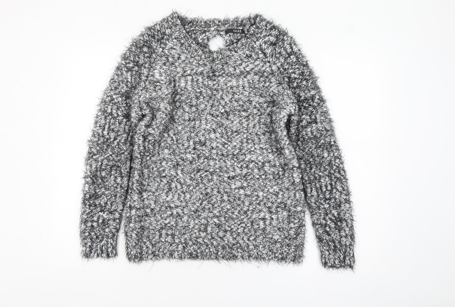 Womens UK Size S Quiz Grey Pullover Jumper