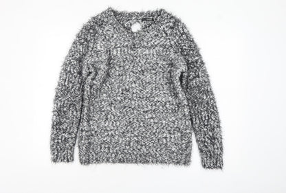 Womens UK Size S Quiz Grey Pullover Jumper