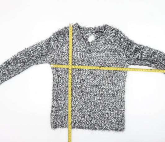 Womens UK Size S Quiz Grey Pullover Jumper